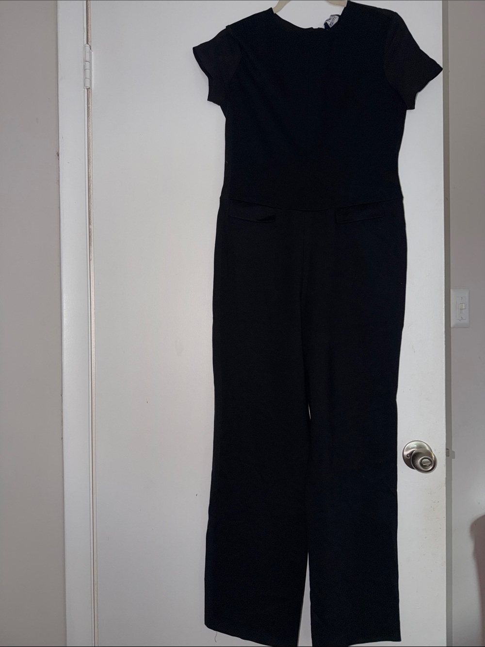 Armani Jeans Black Short-Sleeve Wide-Leg Jumpsuit
